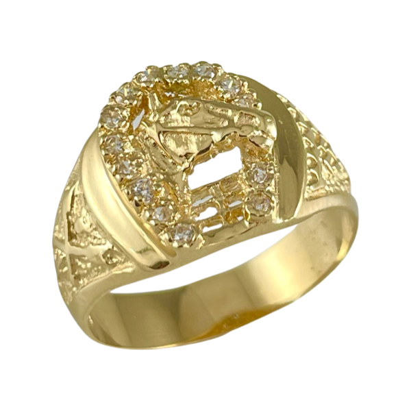 Anillo de best sale herradura oro